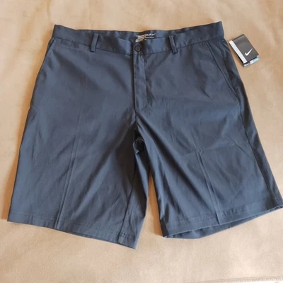 Nuevo con etiquetas Pantalones Cortos Chinos Nike Golf Para Hombres Negros Dri-FIT Ajuste Estándar Frente Plano Talla 38 Foto 1 de 4