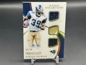 2019 Panini Immaculate Steven Jackson Triple Game Worn Patch /10 Rams - Picture 1 of 2