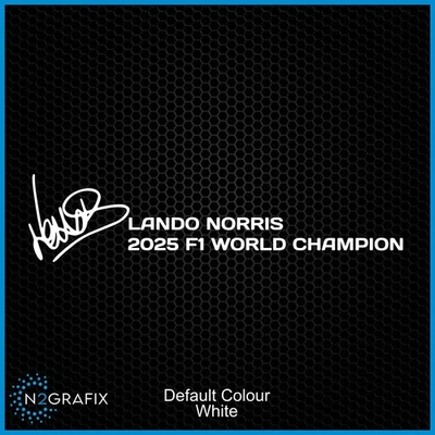 Calcomanía Lando Norris F1, Champion, 2025, coche, pegatina, vinilo, Mclaren