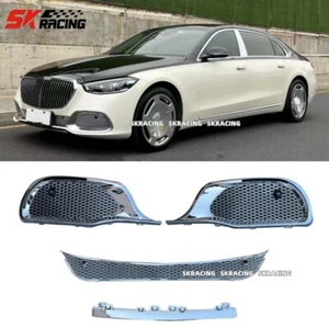 Kits de reemplazo de malla de parachoques delantero para Benz 2021-2024 nuevo S400 S450 S500 - Imagen 1 de 27