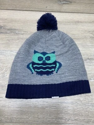 Gorro de búho carbón con sombrero azul/gris pompón Foto 1 de 4