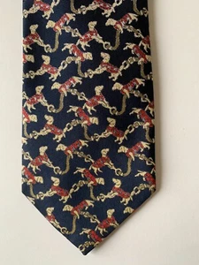 Mens Retro Canine Classics Dog Print Vintage Polyester Tie Made in Australia - Picture 1 of 8