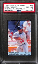 1990 Collect the Stars Baseball Magnetables #93 KIRBY PUCKETT PSA 8 28430942