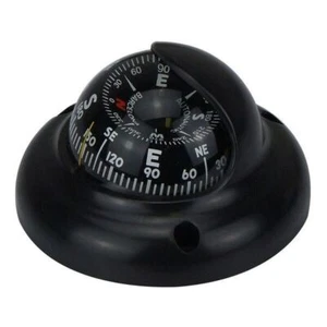 Marine Compass, Boat Surface Mounted Black Powerboat Compass NEW 65mm Card - Picture 1 of 2