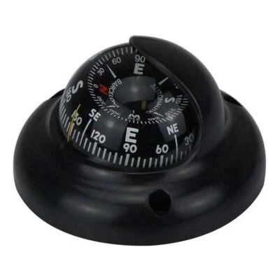 Marine Compass, Boat Surface Mounted Black Powerboat Compass NEW 65mm Card - image 1 of 2