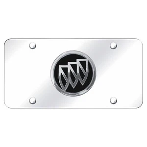 Buick Logo License Plate (Black on Chrome) - Picture 1 of 2