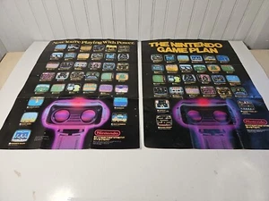 Lote De 2 PÓSTER Robot EARLY NES ROB De Colección 1986 Y 1987 The Nintendo PLAN DE JUEGO - Imagen 1 de 4