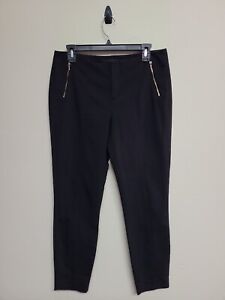 IVANKA TRUMP Women's Pants Skinny Leg Stretch Black Color Zipper Pockets.Size 6