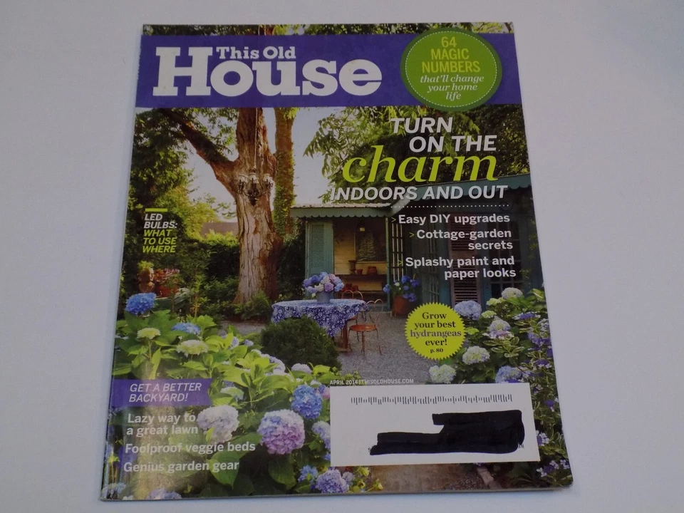 This Old House Magazine Apr 2014 Indoors Out Charm Better Backyard LED Bulb Lawn - Image 1 of 1