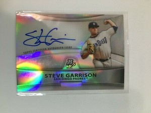 F114,991  2010 Bowman Platinum Prospect Autographs Refractors #SG Steve Garrison