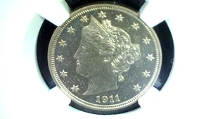 NGC 1911 LIBERTY NICKEL PF 65 CAM 62-001 - Picture 1 of 3
