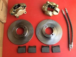 Neu Triumph Spitfire oder Herald Typ 14 vorne Bremssatz Bremssättel Beläge Scheiben Schläuche - Bild 1 von 1