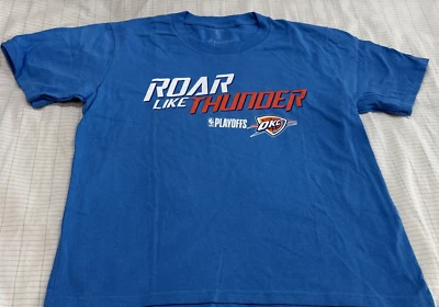 Youth Fanatics OKC Oklhahome City THUNDER NBA PLAYOFFS Basketball SHIRT S Small - Image 1 of 4