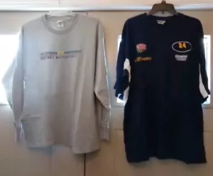 Jeff Gordon Dupont 2XL Chase Authentics Gray Long & Blue Short Sleeve Shirts - Picture 1 of 6