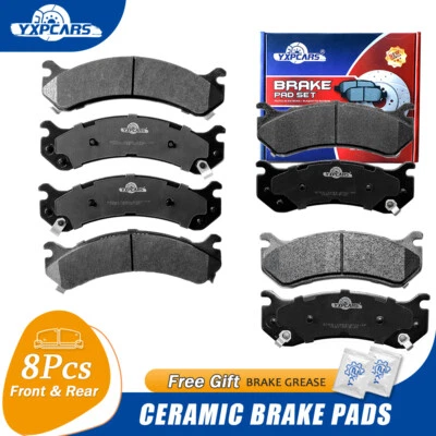For Chevy Silverado 1500 HD / 2500 HD / 3500 HD Front & Rear Ceramic Brake Pads - Image 1 of 4