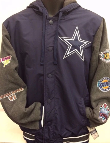 Dallas Cowboys Commemorative Hoodie Top Brass Varsity Jacket - Adult medium Cover