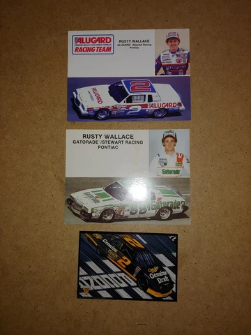 Vintage NASCAR Rusty Wallace postcard lot alugard Gatorade'80s Cover