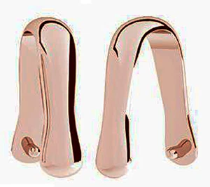 1 KLEINER STERLINGSILBER 925 ANHÄNGER KNEIFBÜGEL, 8 X 3 MM, ROSEGOLDFARBEN - Bild 1 von 3
