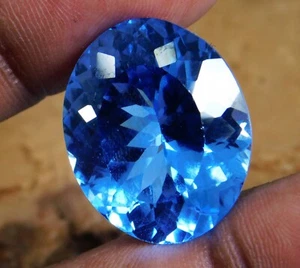 Brilliant!!!! 33.20 Ct High Quality Blue Sapphire Beautiful Gemstone CertifIed - Picture 1 of 12