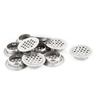 Cabinet Stainless Steel Round 25mm Dia Mesh Hole Air Vent Louver 10pcs