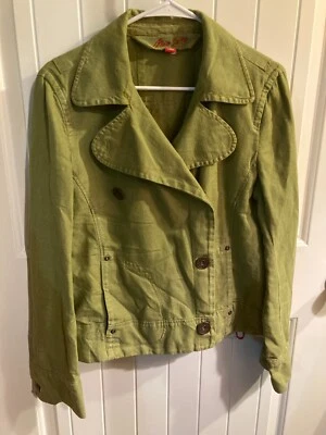 Miss Sixty Green Short Canvas Jacket - Sz L - Image 1 of 4