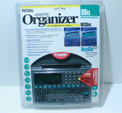 Royal RG135nx Organizador Personal Planificador Dispositivo Glo NiteVue Pantalla 80kb NUEVO Foto 1 de 4