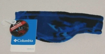 Columbia Kids Winter Youth S/M Fleece Headband. Blue And Black Camo New - Image 1 of 2