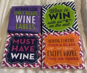 4 Packs of Napkins Paper Disposable Wine Theme 20 Dinner Cocktail Party New 80 - Picture 1 of 3