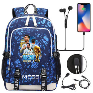 Messi Backpack USB Soccer Exclusive Designs