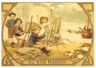 Postcard ads Publicit AU BON MARCH petits peintres Edit L'AVION POSTAL A149
