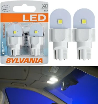 Sylvania LED Light 921 White 6000K Two Bulbs Interior Map Replacement Upgrade EO - Image 1 of 4