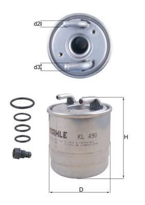 MAHLE KL490D FUEL FILTER - Image 1 of 2