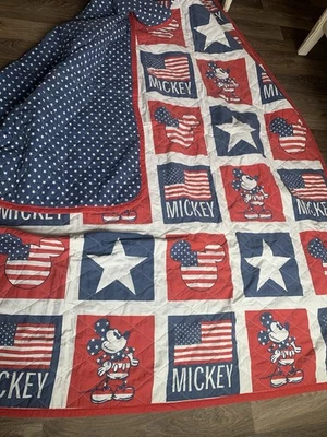 Vintage Mickey Mouse Patriotic Full/Queen Comforter American Homes And Textiles - Image 1 of 4