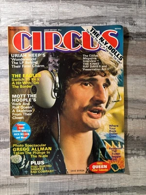 S CIRCUS Rock Magazine AUG 1974 NEW YORK DOLLS, URIAH HEEP, NUDE GREG ALLMAN & - Image 1 of 4