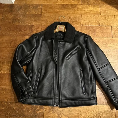 Andrew Marc New York Men's Winter Faux Leather Jacket  Size XL New Without Tags - Image 1 of 4