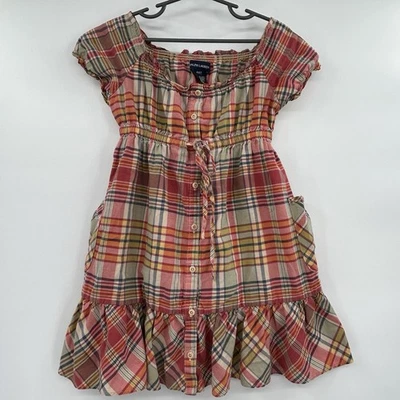 Ralph Lauren Girls Plaid Button Down Dress Size 4/4T Preppy Autumn Classic - Image 1 of 4