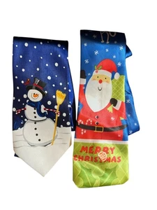 Schneemann & Weihnachtsmann Krawatte, die Musik spielt - Bild 1 von 4
