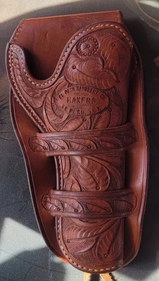 el paso saddlery Co. Stamped Brown Leather Holster - Image 1 of 4