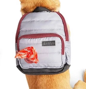Reddy Quilted S/M Dog Backpack With Doggy Bag Dispenser - Picture 1 of 7