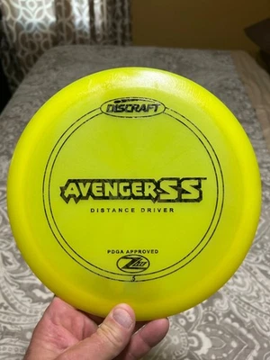 Controlador de distancia de golf Discraft PFN Z Avenger SS 157 g YellowDisc fuera de servicio raro Foto 1 de 2