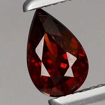 Natural Spessartite Garnet 0.49ct 5.6x3.7mm Pear Orangeish Red Namibia, Africa - Image 1 of 4