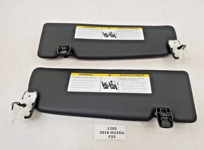 ✅ 14-21 OEM BMW F22 F87 M235 M2 Interior Sun Visor Leather Black Pair SET - Image 1 of 4