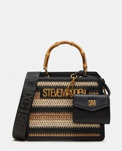 Steve Madden Evelyn Beachy Bag Black/Tan - Picture 1 of 15