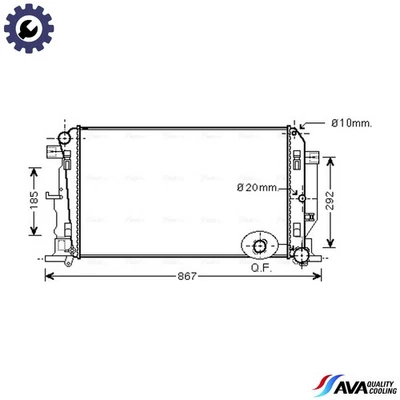RADIATOR ENGINE COOLING MS2446 FOR MERCEDES-BENZ SPRINTER/35-t/Tourer/Bus/46-t - Image 1 of 4