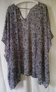 Camiseta Maurices Talla Única Frente Abierto Top Envolvente Caftán Geométrica 7e - Imagen 1 de 3