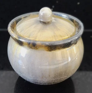 🎁 Handmade Resin Lidded Trinket Pot – Round, Multicoloured Design - Picture 1 of 4