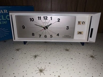 Reloj despertador SEIKO Robin con calendario retro tamaño 30×11,5 cm con caja etc raro  Foto 1 de 4