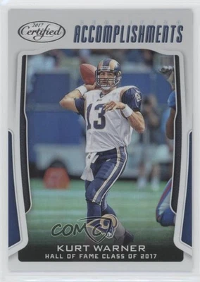 2017 Certified Certified Accomplishments Kurt Warner #CA-KW HOF - Image 1 of 2