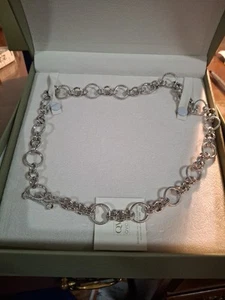 COLLAR JUDITH RIPKA COLECCIÓN ESTERLINA EN CAJA ORIGINAL NUEVO EN CAJA ANILLOS PALANCA - Imagen 1 de 6