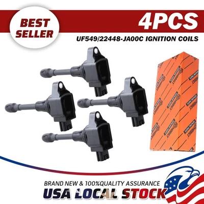 4x bobinas de encendido confiables UF549 para Nissan NV350 Urvan Pathfinder 22448-JA00C Foto 1 de 4